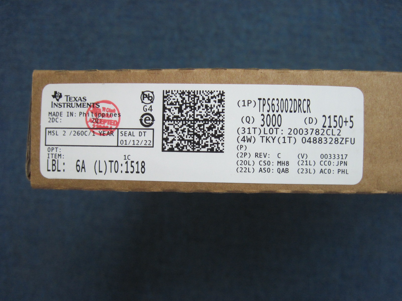 Electronic Componant box of TI brand